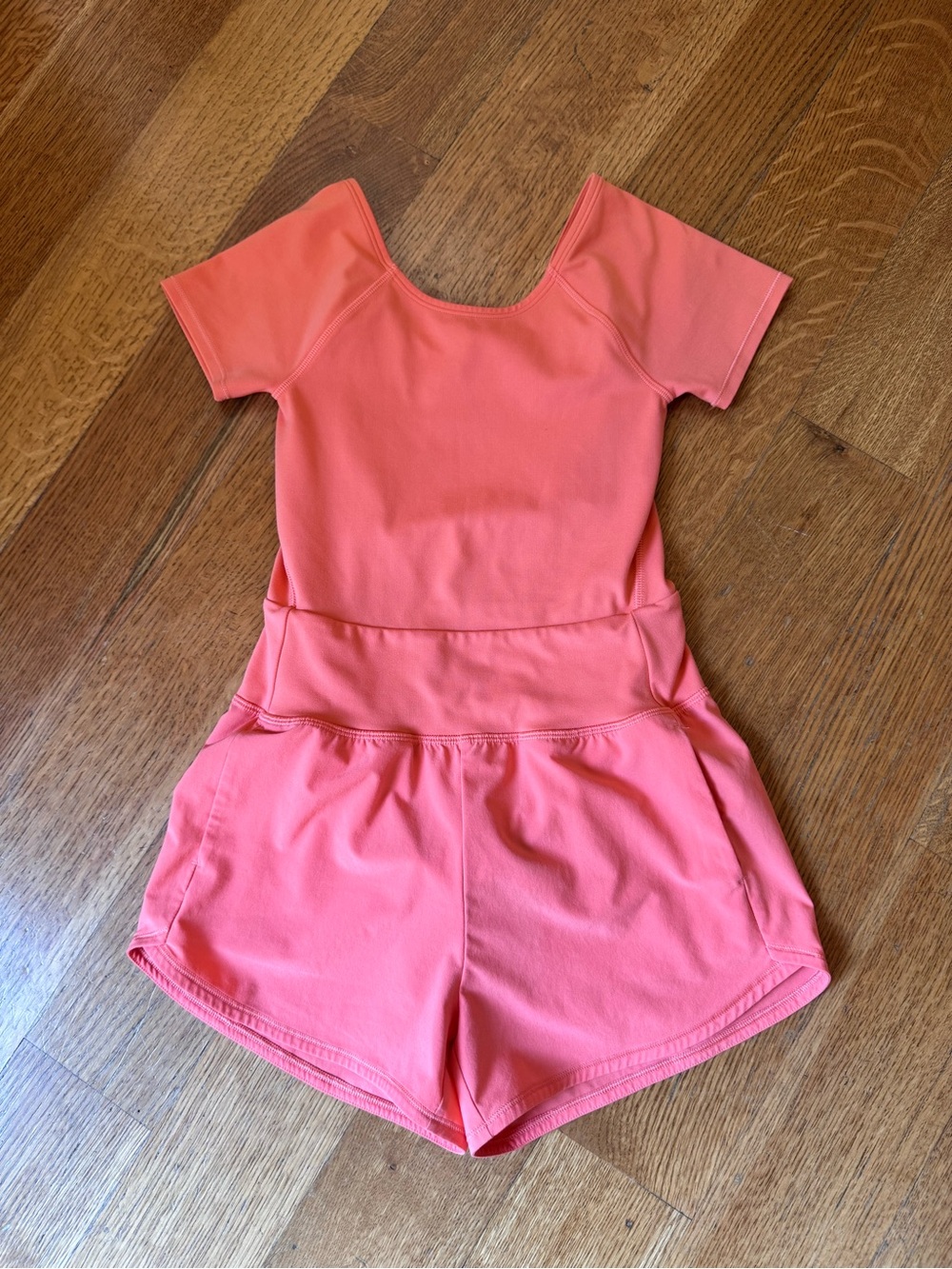 Athleta Coral Short-Sleeve Romper